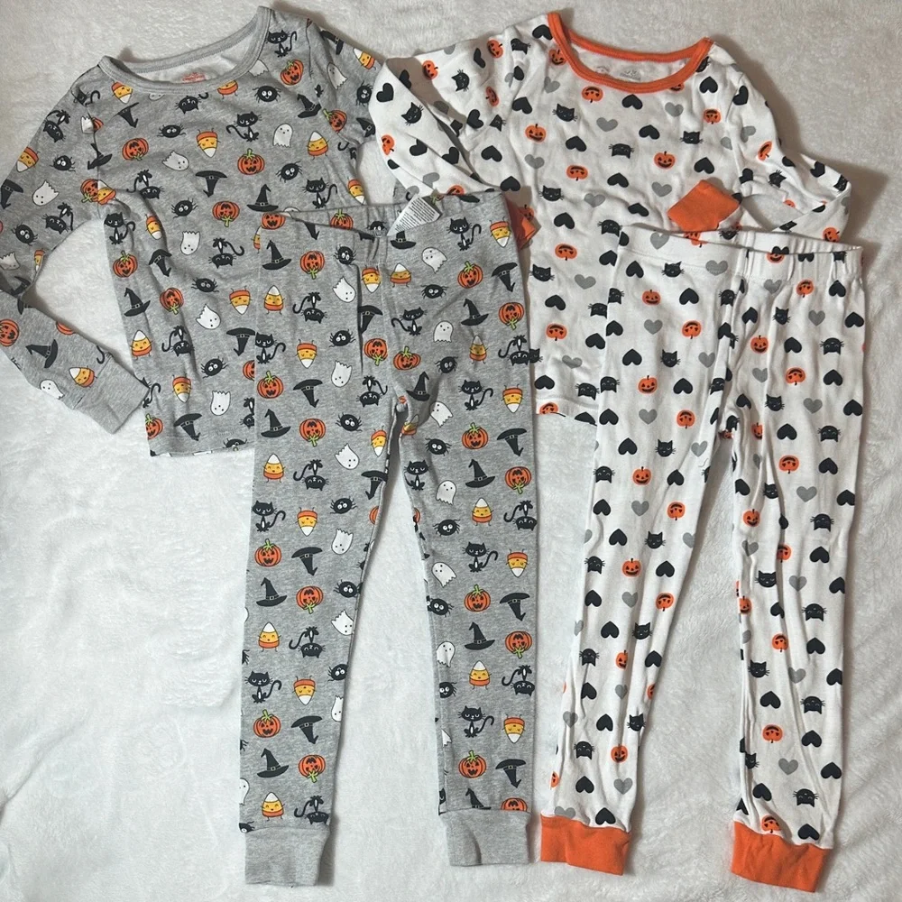 NWOT bundle of 3 pair Halloween theme pajama sets size 5